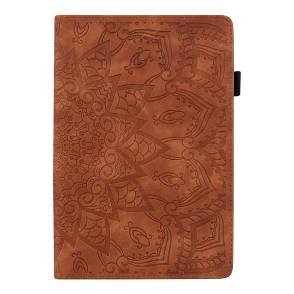 For Lenovo Tab M10 Plus 10.6 3rd Gen 2022 Calf Texture Embossed Flip Leather Tablet Case(Brown)