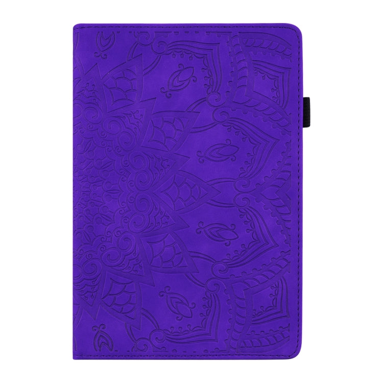 For Lenovo Tab M10 Plus 10.6 3rd Gen 2022 Calf Texture Embossed Flip Leather Tablet Case(Purple)