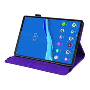 For Lenovo Tab M10 Plus 10.6 3rd Gen 2022 Calf Texture Embossed Flip Leather Tablet Case(Purple)