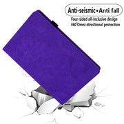 For Lenovo Tab M10 Plus 10.6 3rd Gen 2022 Calf Texture Embossed Flip Leather Tablet Case(Purple)