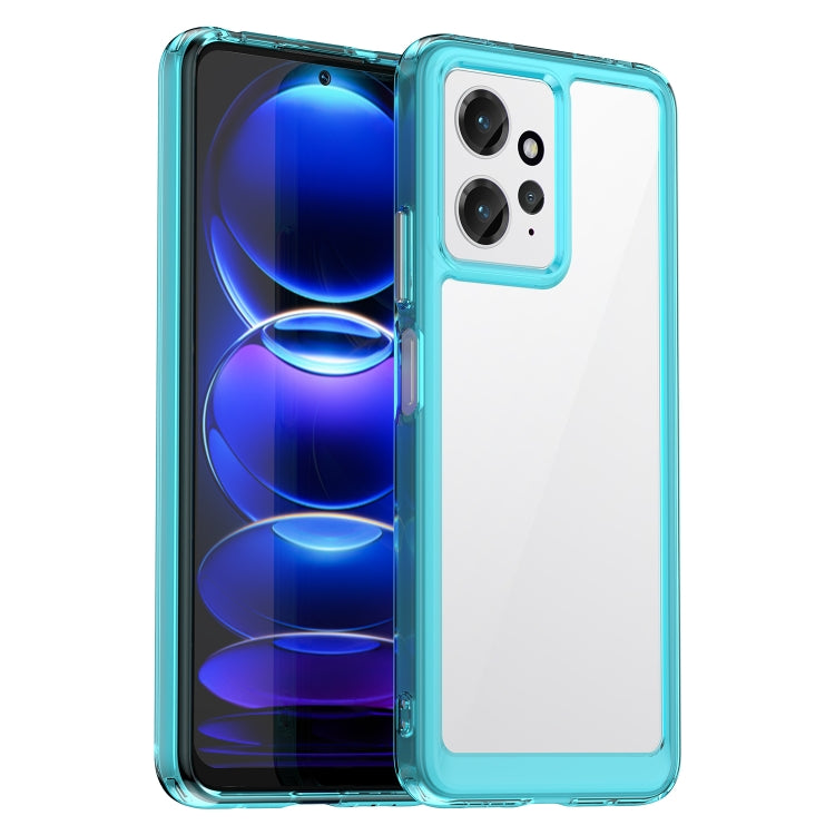 For Xiaomi Redmi Note 12 4G Global Colorful Series Acrylic + TPU Phone Case(Transparent Blue) - Note 12 Cases by PMC TechLife | Online Shopping South Africa | PMC TechLife