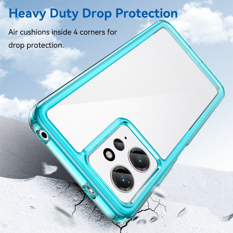 For Xiaomi Redmi Note 12 4G Global Colorful Series Acrylic + TPU Phone Case(Transparent Blue) - Note 12 Cases by PMC TechLife | Online Shopping South Africa | PMC TechLife