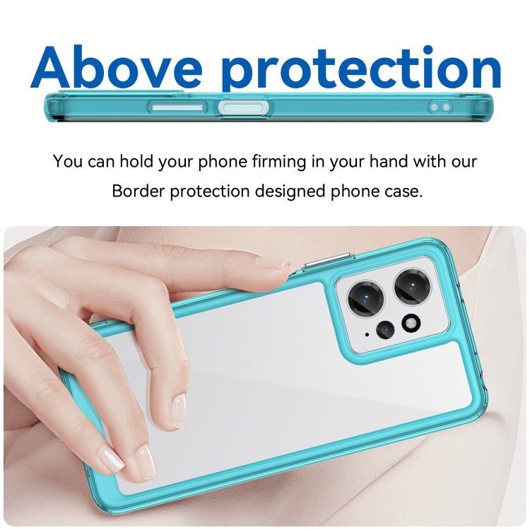 For Xiaomi Redmi Note 12 4G Global Colorful Series Acrylic + TPU Phone Case(Transparent Blue) - Note 12 Cases by PMC TechLife | Online Shopping South Africa | PMC TechLife
