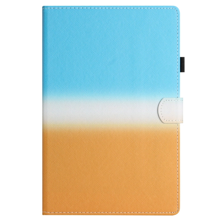 For 10 inch Universal Stitching Gradient Leather Tablet Case(Blue Orange) - 10 - 11 inch by PMC TechLife | Online Shopping South Africa | PMC TechLife | Buy Now Pay Later Mobicred