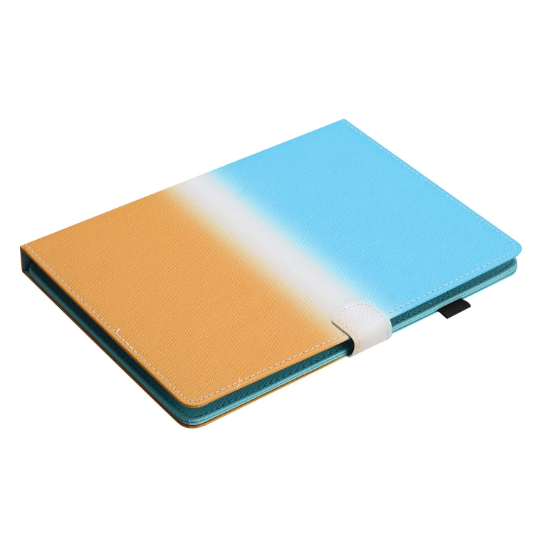 For 10 inch Universal Stitching Gradient Leather Tablet Case(Blue Orange) - 10 - 11 inch by PMC TechLife | Online Shopping South Africa | PMC TechLife | Buy Now Pay Later Mobicred
