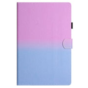 For 10 inch Universal Stitching Gradient Leather Tablet Case(Purple Blue)