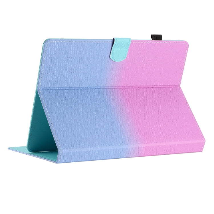 For 10 inch Universal Stitching Gradient Leather Tablet Case(Purple Blue) - 10 - 11 inch by PMC TechLife | Online Shopping South Africa | PMC TechLife | Buy Now Pay Later Mobicred
