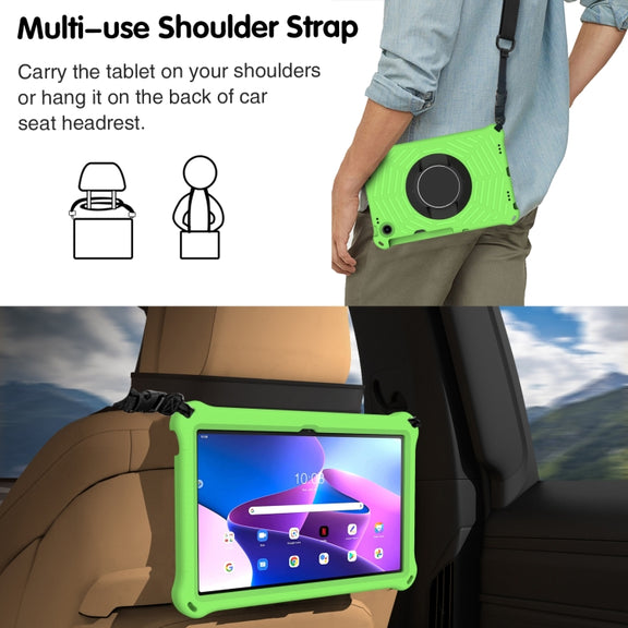 For Lenovo Tab M10 Plus 10.6 3rd Gen 2022 Spider King Silicone Protective Tablet Case(Green)