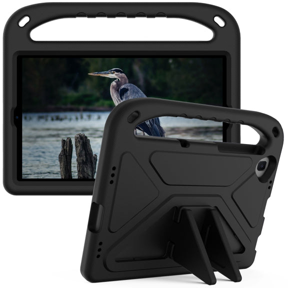 For Lenovo Tab K10 Handle EVA Shockproof Tablet Case with Holder(Black)