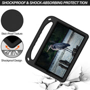 For Lenovo Tab K10 Handle EVA Shockproof Tablet Case with Holder(Black)