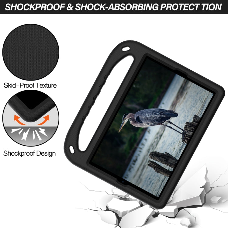 For Lenovo Tab K10 Handle EVA Shockproof Tablet Case with Holder(Black)
