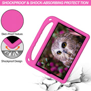 For Lenovo Tab K10 Handle EVA Shockproof Tablet Case with Holder(Rose Red)