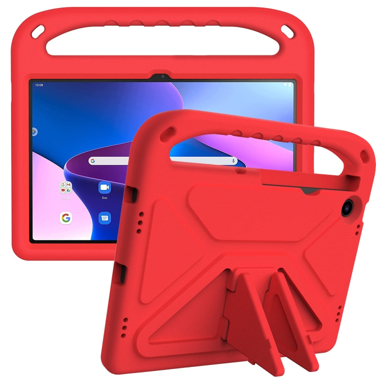 For Lenovo Tab M10 Plus 10.6 3rd Gen 2022 Handle EVA Shockproof Tablet Case with Holder(Red) - Lenovo by PMC TechLife | Online Shopping South Africa | PMC TechLife | Buy Now Pay Later Mobicred