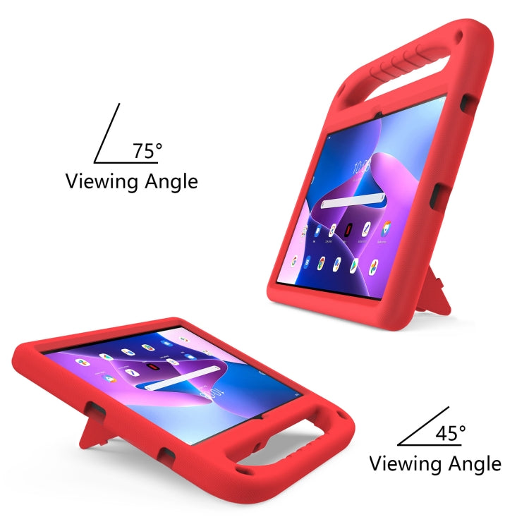 For Lenovo Tab M10 Plus 10.6 3rd Gen 2022 Handle EVA Shockproof Tablet Case with Holder(Red) - Lenovo by PMC TechLife | Online Shopping South Africa | PMC TechLife | Buy Now Pay Later Mobicred