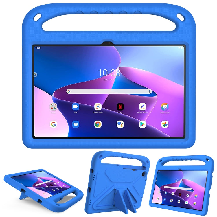For Lenovo Tab M10 Plus 10.6 3rd Gen 2022 Handle EVA Shockproof Tablet Case with Holder(Blue) - Lenovo by PMC TechLife | Online Shopping South Africa | PMC TechLife | Buy Now Pay Later Mobicred