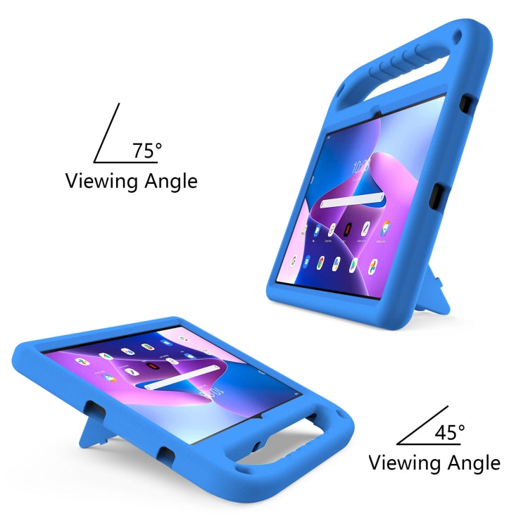 For Lenovo Tab M10 Plus 10.6 3rd Gen 2022 Handle EVA Shockproof Tablet Case with Holder(Blue) - Lenovo by PMC TechLife | Online Shopping South Africa | PMC TechLife | Buy Now Pay Later Mobicred