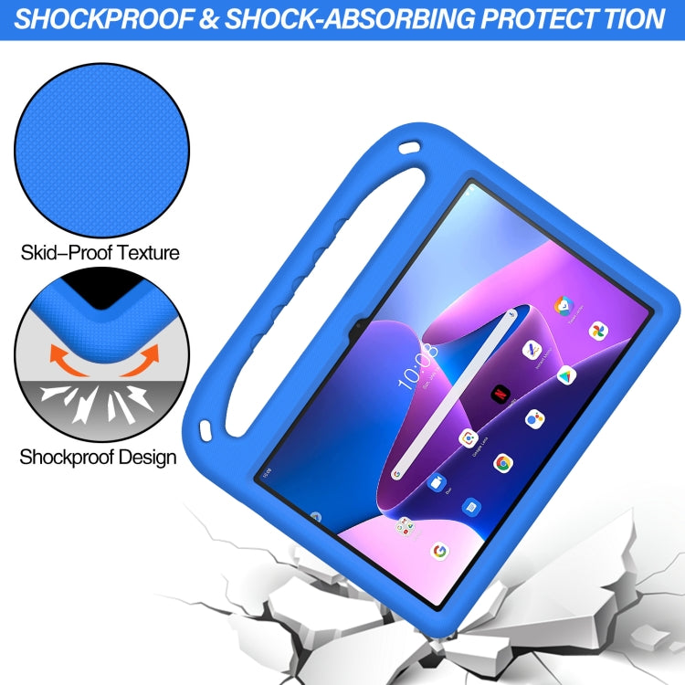 For Lenovo Tab M10 Plus 10.6 3rd Gen 2022 Handle EVA Shockproof Tablet Case with Holder(Blue) - Lenovo by PMC TechLife | Online Shopping South Africa | PMC TechLife | Buy Now Pay Later Mobicred
