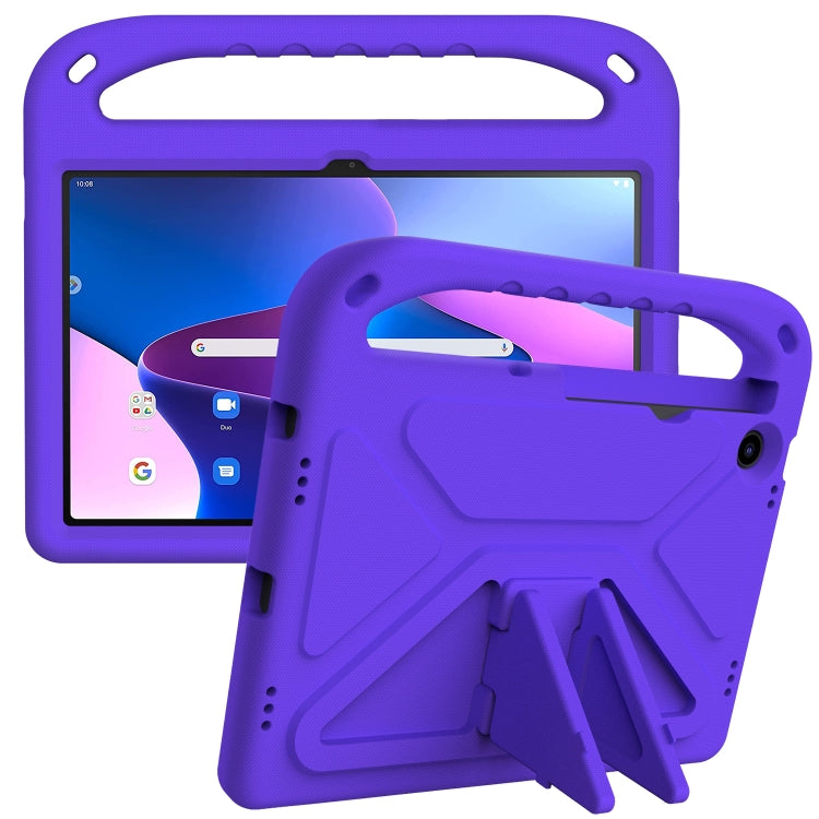 For Lenovo Tab M10 Plus 10.6 3rd Gen 2022 Handle EVA Shockproof Tablet Case with Holder(Purple) - Lenovo by PMC TechLife | Online Shopping South Africa | PMC TechLife | Buy Now Pay Later Mobicred