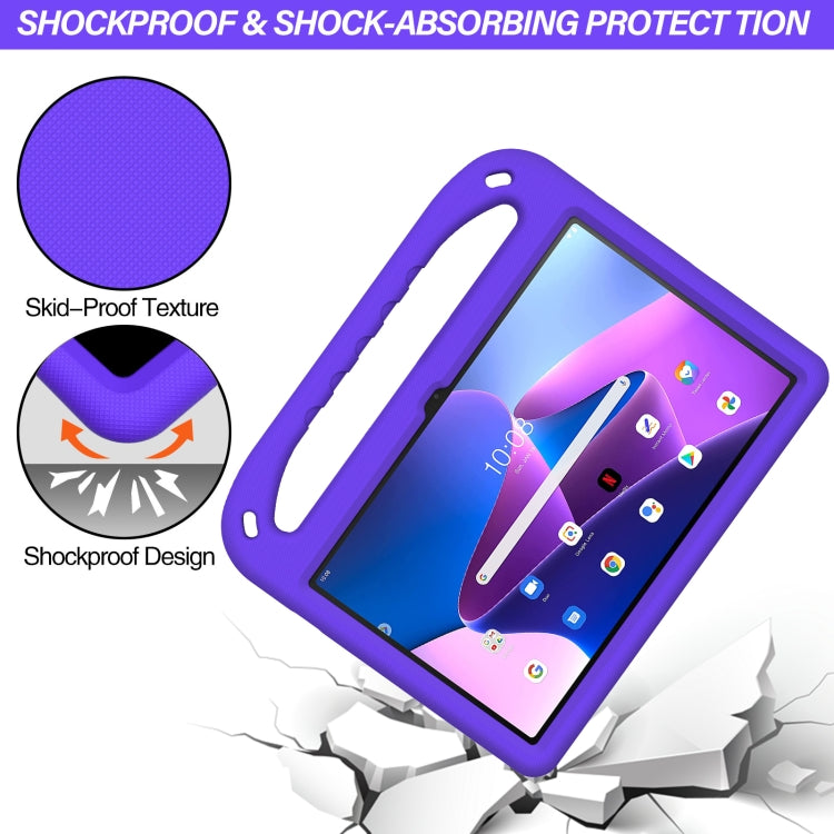 For Lenovo Tab M10 Plus 10.6 3rd Gen 2022 Handle EVA Shockproof Tablet Case with Holder(Purple) - Lenovo by PMC TechLife | Online Shopping South Africa | PMC TechLife | Buy Now Pay Later Mobicred