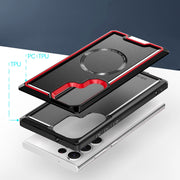 For Samsung Galaxy S23+ 5G Armour Two-color MagSafe Magnetic TPU + PC Phone Case(Black)