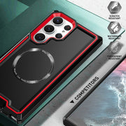 For Samsung Galaxy S23+ 5G Armour Two-color MagSafe Magnetic TPU + PC Phone Case(Red)