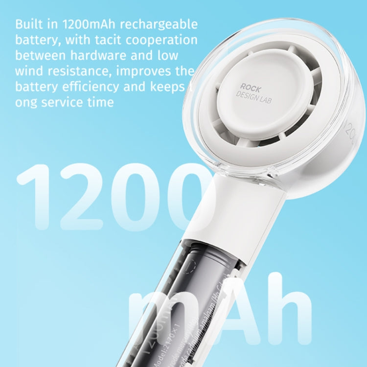 ROCK RST10853 Mini Handheld ElectricTurbo Fan(White) - Electric Fans by ROCK | Online Shopping South Africa | PMC TechLife | Buy Now Pay Later Mobicred