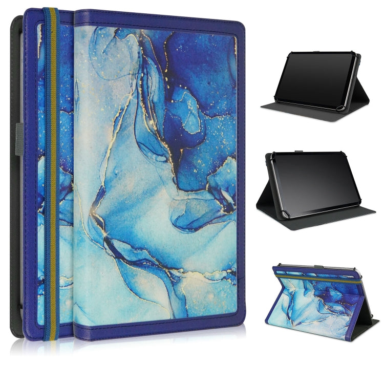 For 10 inch Marble Pattern Stitching Leather Tablet Case(Blue) - free shipping - PMC TechLife - Order now!