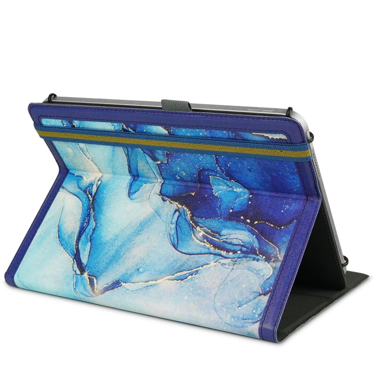 For 10 inch Marble Pattern Stitching Leather Tablet Case(Blue) - free shipping - PMC TechLife - Order now!