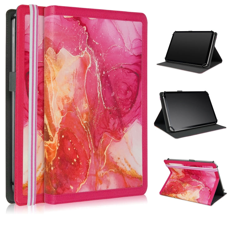 For 10 inch Marble Pattern Stitching Leather Tablet Case(Pink) - 10 - 11 inch by PMC TechLife | Online Shopping South Africa | PMC TechLife | Buy Now Pay Later Mobicred