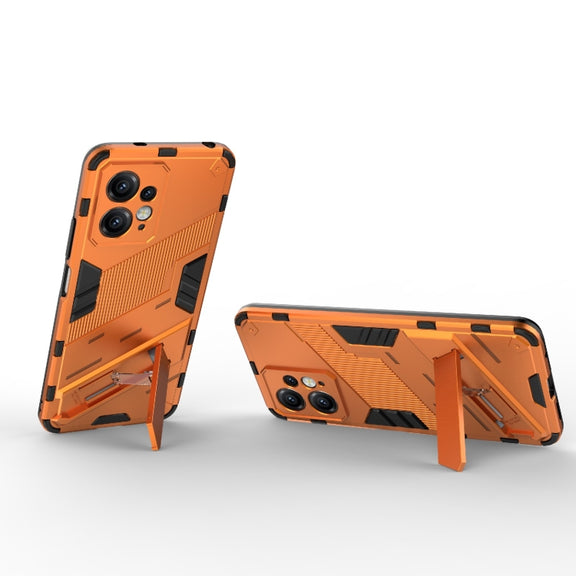 For Xiaomi Redmi Note 12 4G Global Punk Armor 2 in 1 PC + TPU Shockproof Phone Case with Holder(Rose Red)