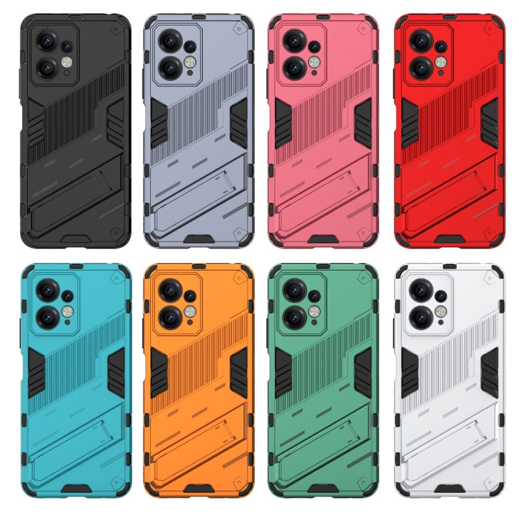 For Xiaomi Redmi Note 12 4G Global Punk Armor 2 in 1 PC + TPU Shockproof Phone Case with Holder(Rose Red) - Xiaomi Cases by PMC TechLife | Online Shopping South Africa | PMC TechLife | Buy Now Pay Later Mobicred