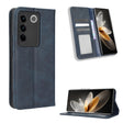 For vivo V27 / V27 Pro / S16 / S16 Pro Magnetic Buckle Retro Texture Leather Phone Case(Blue) - free shipping - PMC TechLife - Order now!