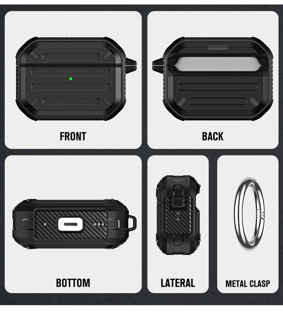 For AirPods Pro Wireless Earphones Protective Case(Cyan)