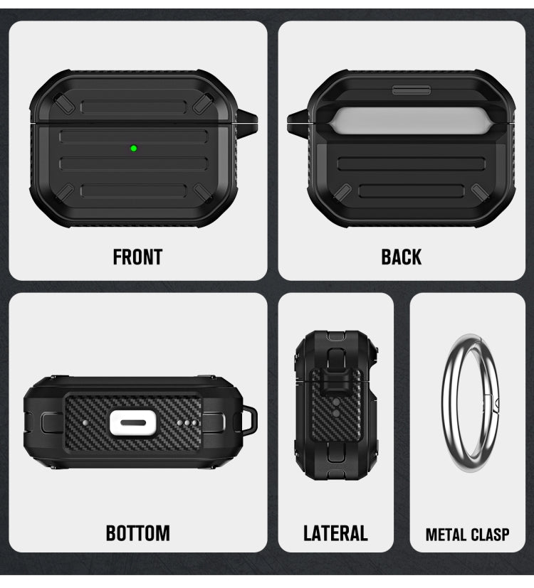 For AirPods Pro Wireless Earphones Protective Case(Cyan)