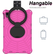 For Lenovo Tab P11 TB-J606 Spider King Silicone Protective Tablet Case(Rose Red)