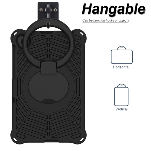 For Lenovo Tab K10 Spider King Silicone Protective Tablet Case(Black)