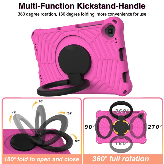 For Lenovo Tab K10 Spider King Silicone Protective Tablet Case(Rose Red)