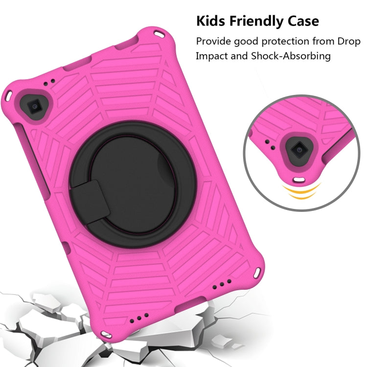 For Lenovo Tab M10 Plus TB-X606 Spider King Silicone Protective Tablet Case(Rose Red)