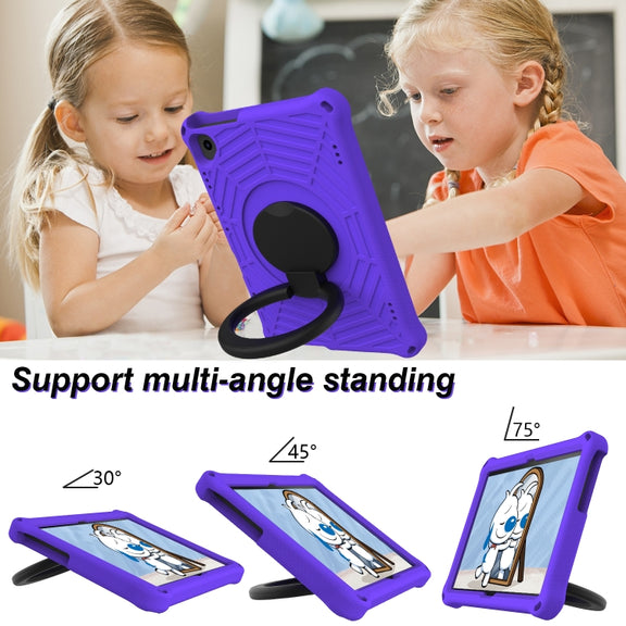 For Lenovo Tab M10 FHD TB-X605FC Spider King Silicone Protective Tablet Case(Purple)