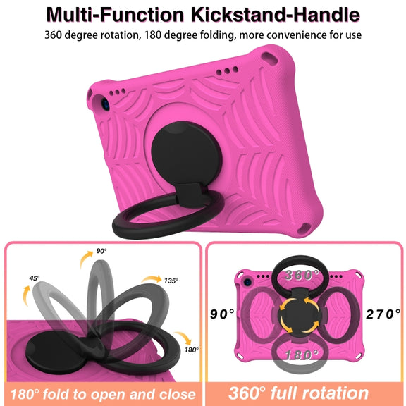 For Amazon Kindle Fire HD 8 2022 / 2020 Spider King Silicone Protective Tablet Case(Rose Red)