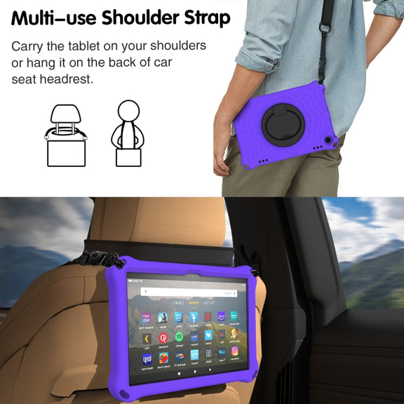 For Amazon Kindle Fire HD 8 2022 / 2020 Spider King Silicone Protective Tablet Case(Purple)