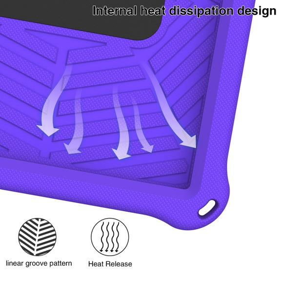 For Huawei MatePad T 10s Spider King Silicone Protective Tablet Case(Purple)