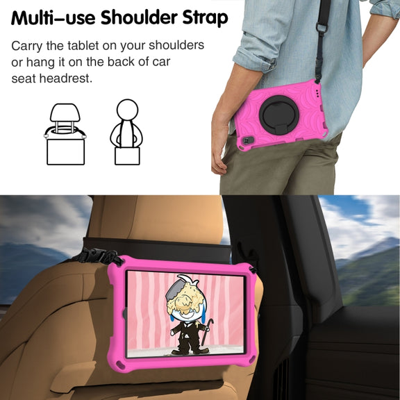 For Huawei MediaPad M5 Lite 8 Spider King Silicone Protective Tablet Case(Rose Red)