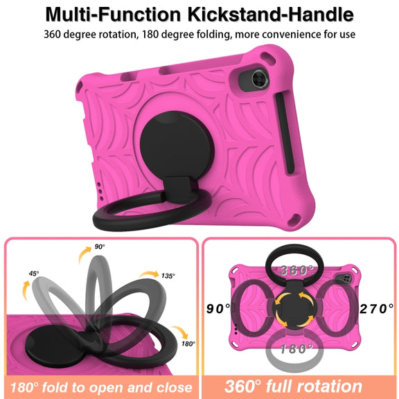 For Huawei MediaPad M6 8.4 Spider King Silicone Protective Tablet Case(Rose Red)