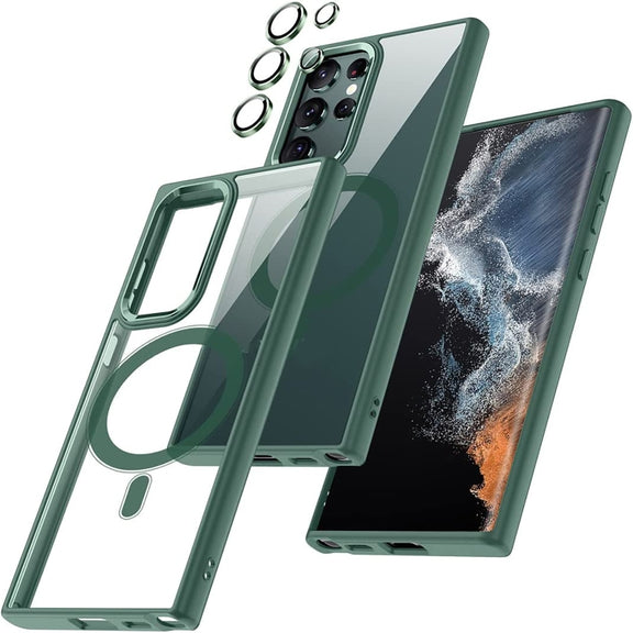 For Samsung Galaxy S23 Ultra 5G Acrylic PC MagSafe Magnetic Phone Case(Green)