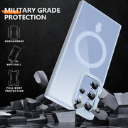 For Samsung Galaxy S23 Ultra 5G Acrylic PC MagSafe Magnetic Phone Case(Sierra Blue)