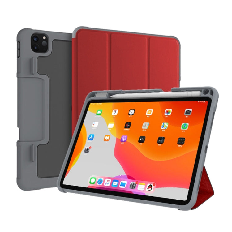 For iPad Pro 11 2022 / 2021 / 2020 Mutural Horizontal Flip Leather Tablet Case with Holder & Pen Slot(Red) - free shipping - PMC TechLife - Order now!