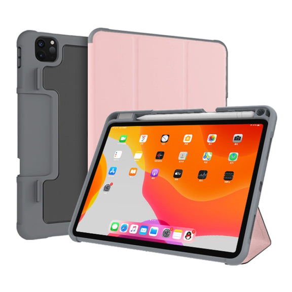 For iPad Pro 11 2022 / 2021 / 2020 Mutural Horizontal Flip Leather Tablet Case with Holder & Pen Slot(Rose Gold)