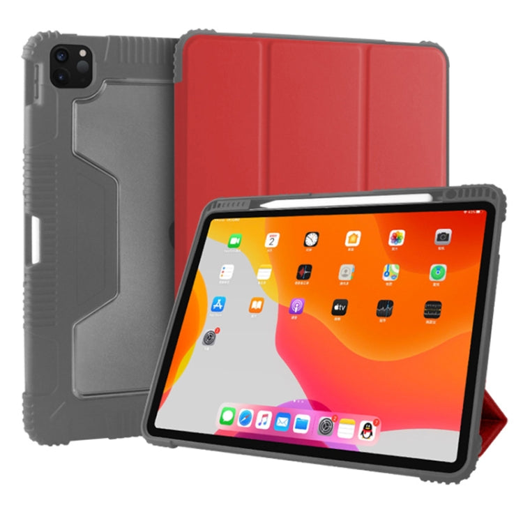 For iPad Pro 12.9 inch 2022 / 2021 / 2020 Mutural Horizontal Flip PC + TPU + PU Leather Tablet Case with Holder & Pen Slot(Red) - free shipping - PMC TechLife - Order now!