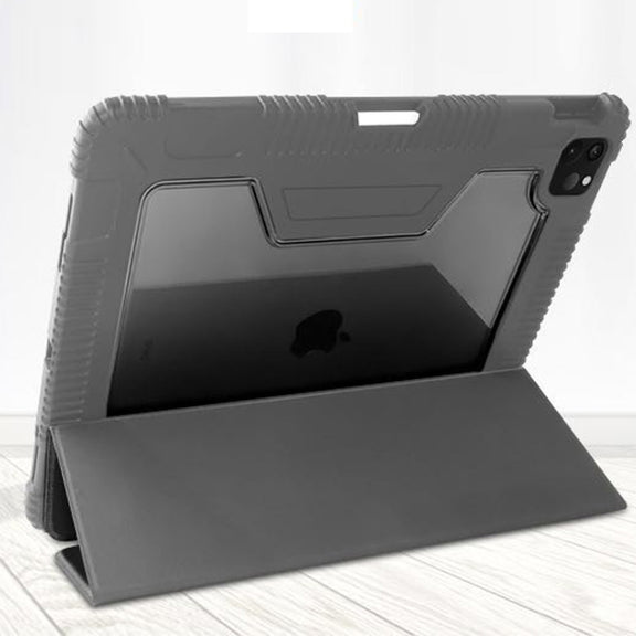 For iPad Pro 12.9 inch 2022 / 2021 / 2020 Mutural Horizontal Flip PC + TPU + PU Leather Tablet Case with Holder & Pen Slot(Dark Blue)